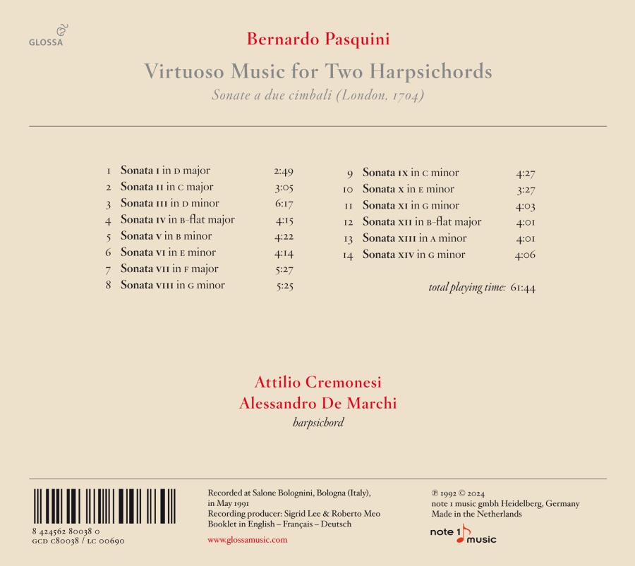 Pasquini: Virtuoso Music for Two Harpsichords - slide-1