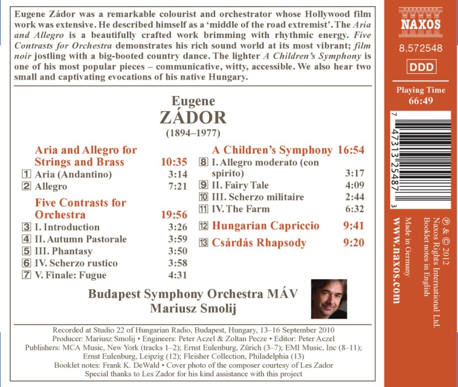 Zador: Five Contrasts, A Childrens Symphony - slide-1