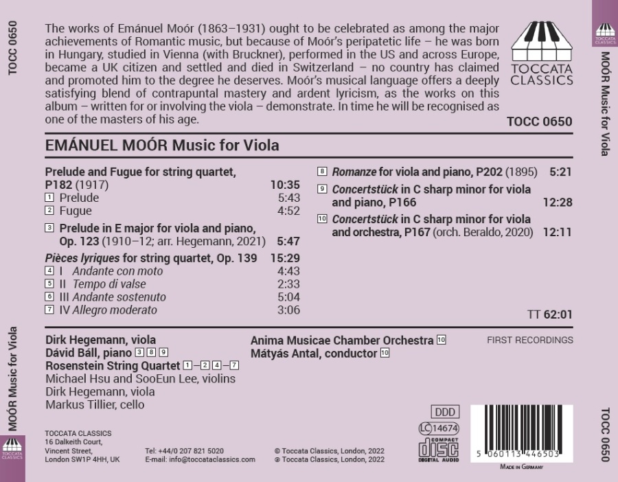 Moór: Music for Viola - slide-1
