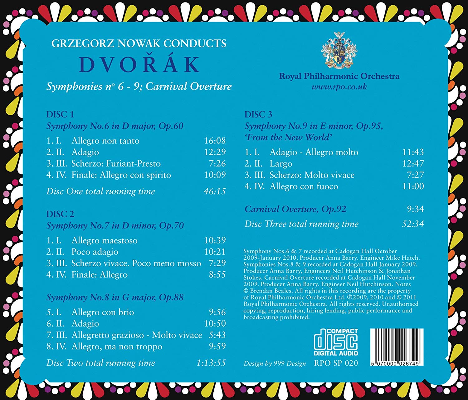 Dvorak: Symphonies Nos. 6-9, Carnival Overture - slide-1