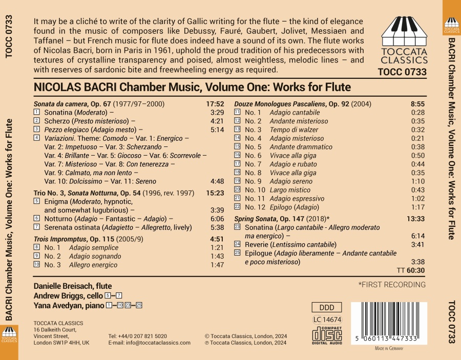 Bacri: Chamber Music Vol. 1 - slide-1