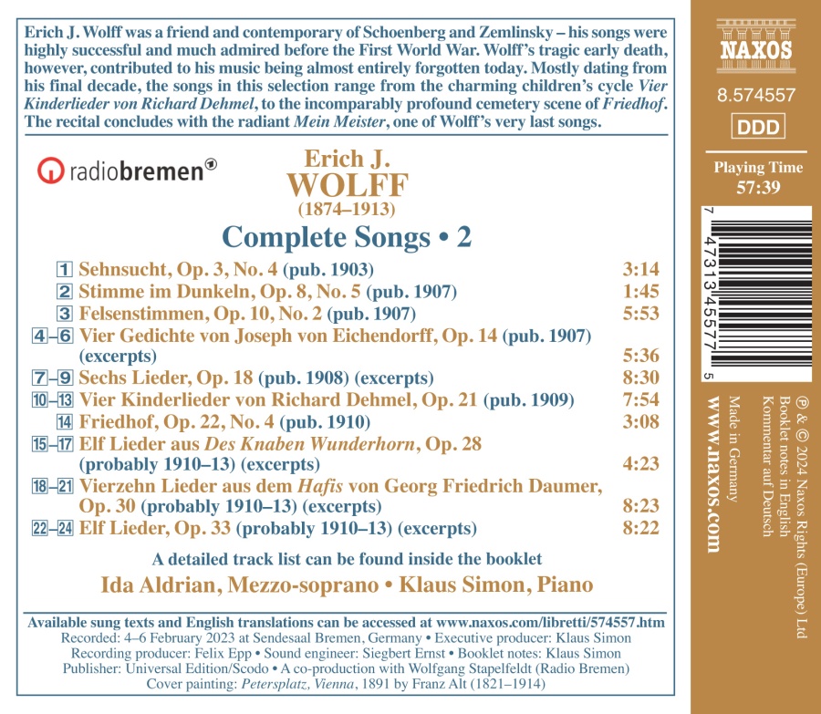 Wolff: Complete Songs Vol. 2 - slide-1