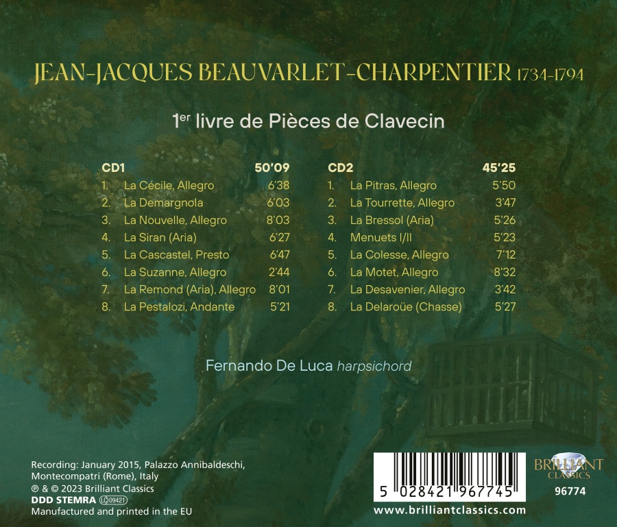 Beauvarlet-Charpentier: 1er livre de Pièces de Clavecin - slide-1