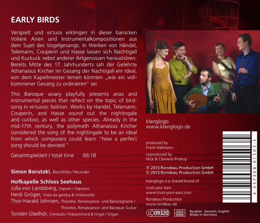 Early Birds - Caix d’Hervelois, Couperin, Daquin, van Eyck, Graupner, Handel, Hasse, Linley, Telemann, ... - slide-1