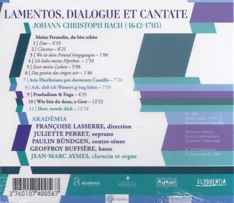 J.C. Bach: Lamentos, Dialogue & Cantate - slide-1