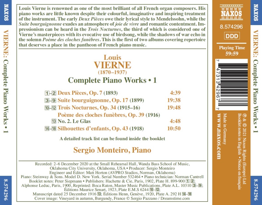 Vierne: Piano Works Vol. 1 - slide-1