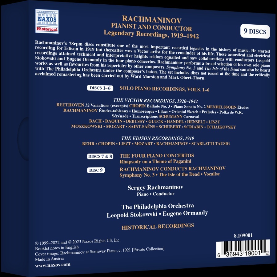 Rachmaninov Pianist and Conductor - Legendary Recordings 1919–1942 - slide-1