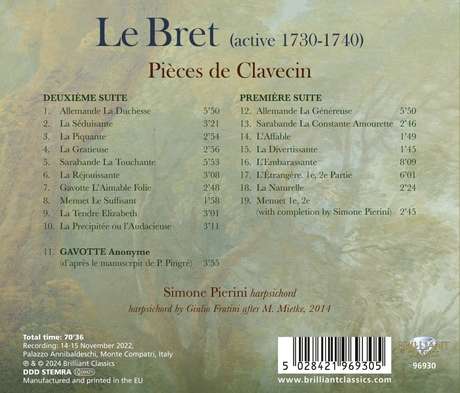 Le Bret: Pièces de Clavecin - slide-1