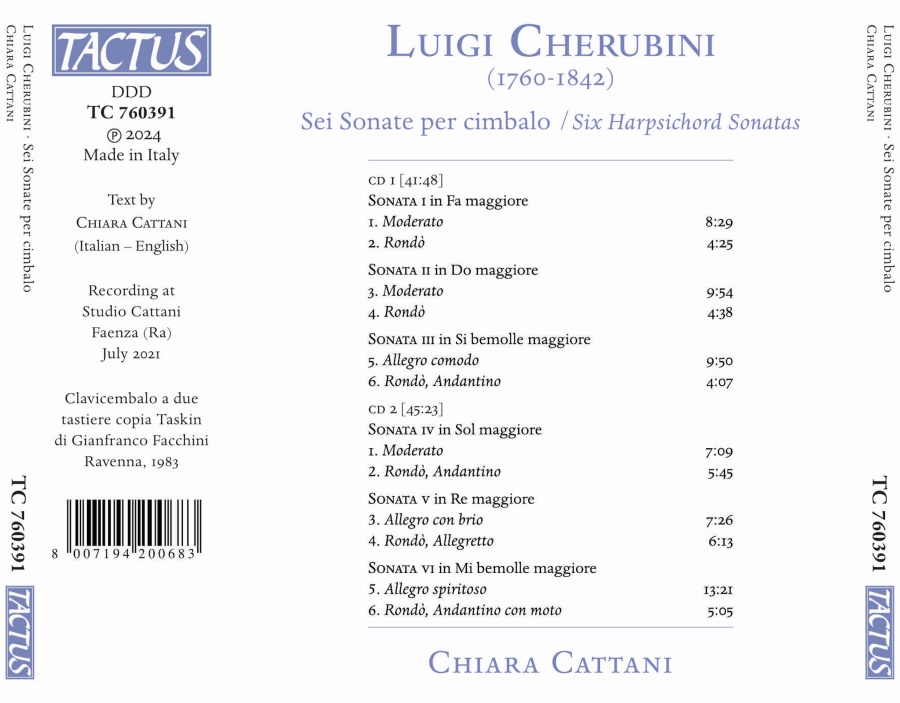 Cherubini: Sei Sonate per cimbalo - slide-1