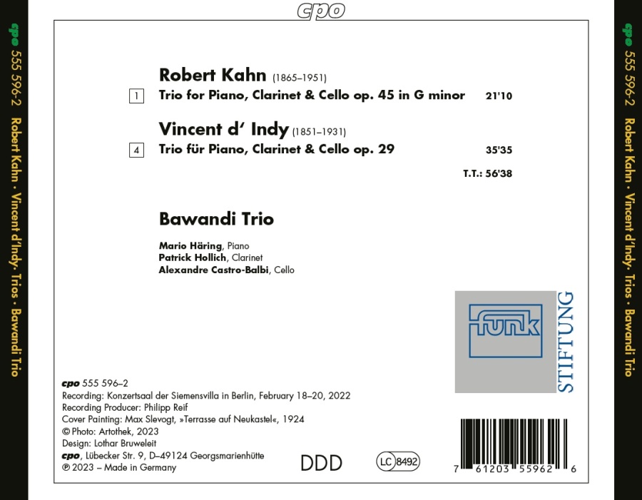 Kahn & D'Indy: Trios for Piano, Clarinet & Cello - slide-1