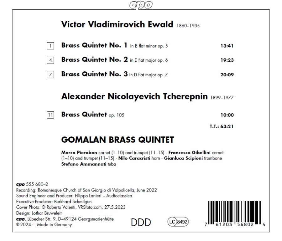 Tcherepnin & Ewald: Brass Quintets - slide-1