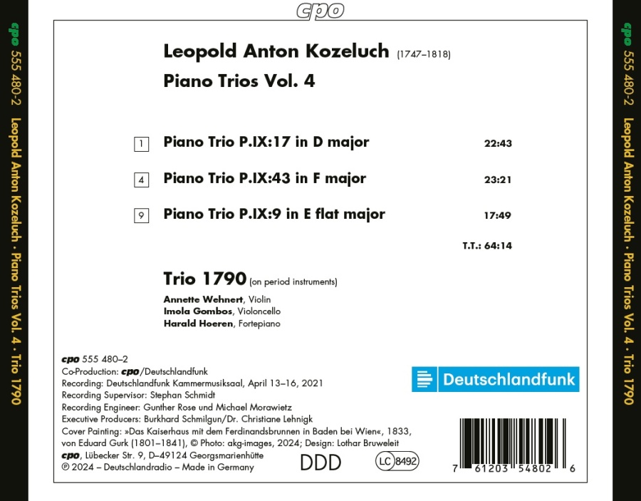 Kozeluch: Piano Trios Vol. 4 - slide-1