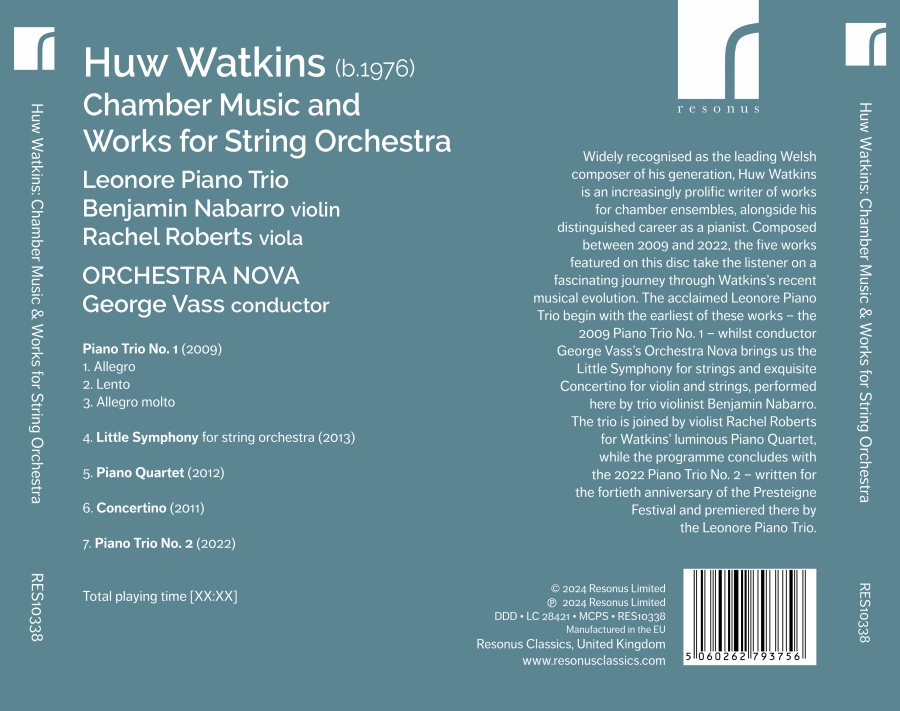 Watkins: Chamber Music and Works for String Orchestra - slide-1