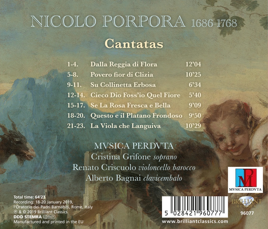 Porpora: Dalla Reggia di Flora - Cantatas - slide-1