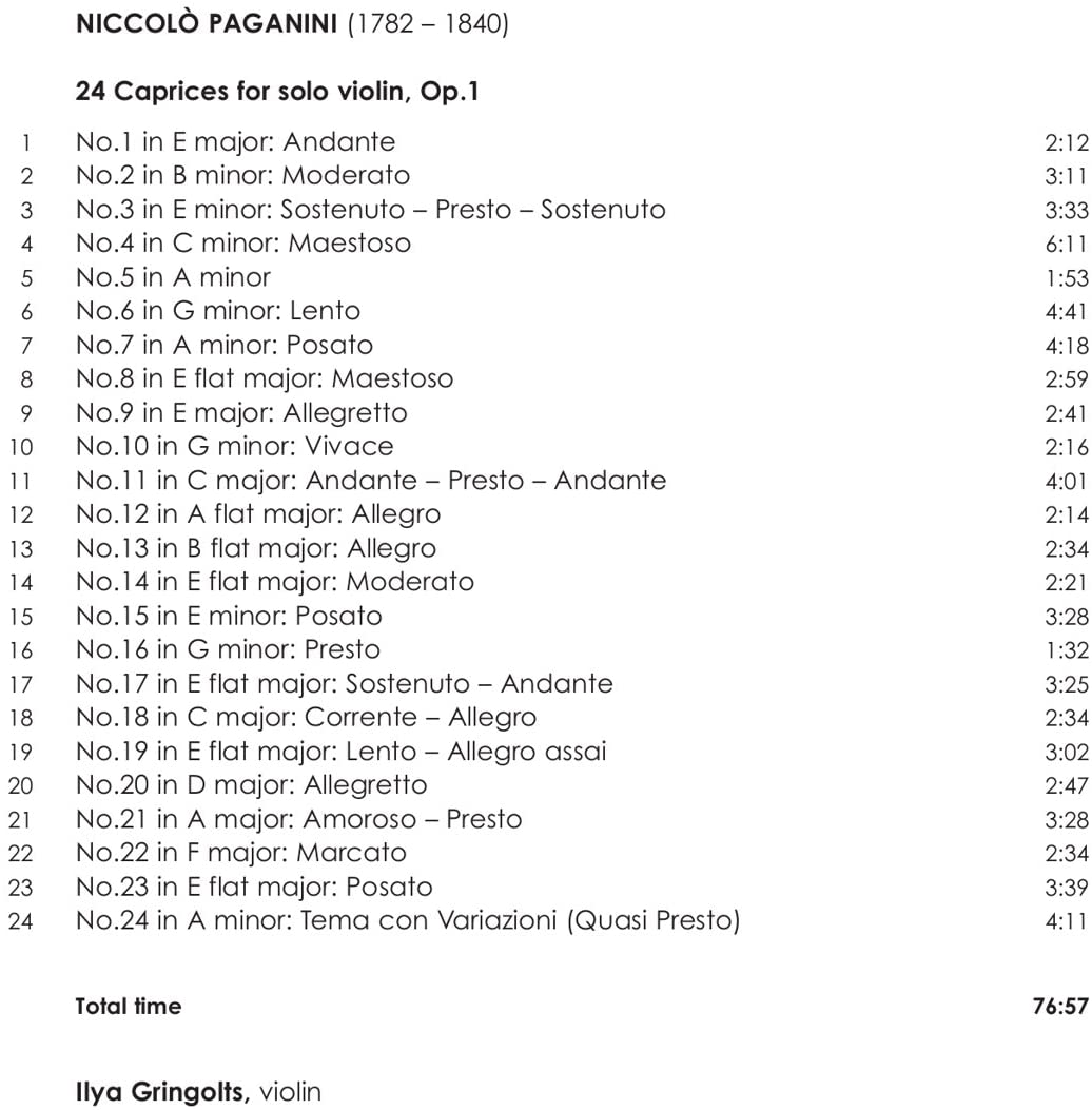 Paganini: 24 Caprices for solo violin - slide-1