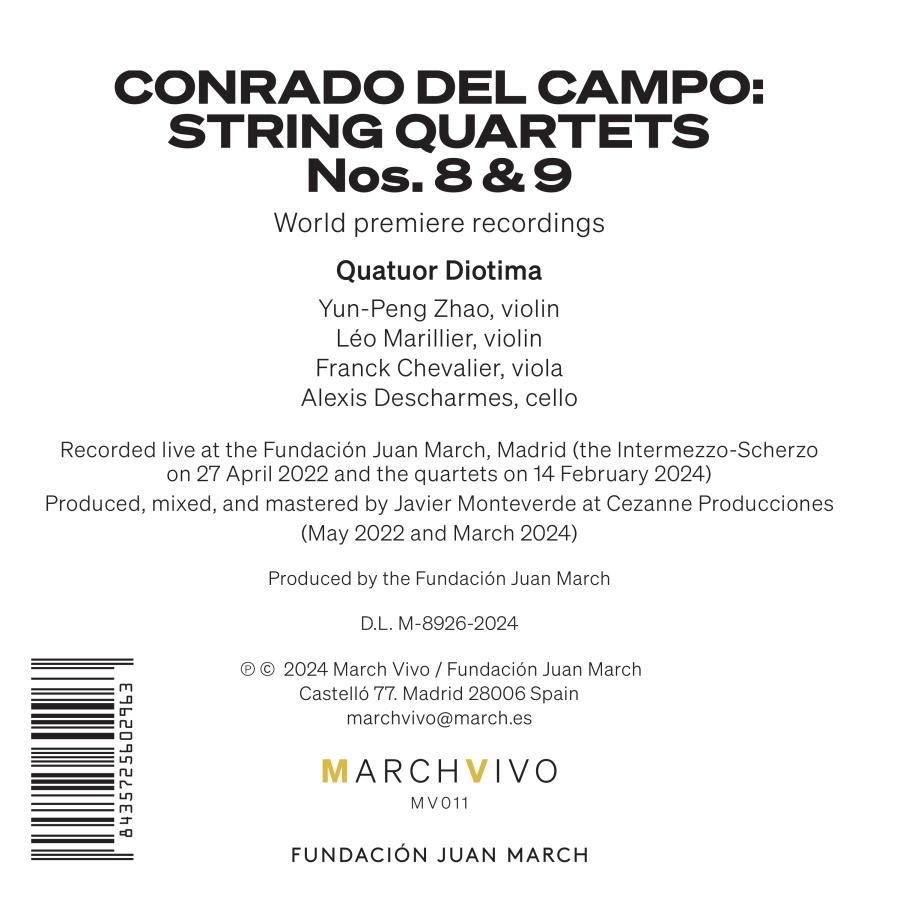 Del Campo: String Quartets Nos. 8 & 9 - slide-1